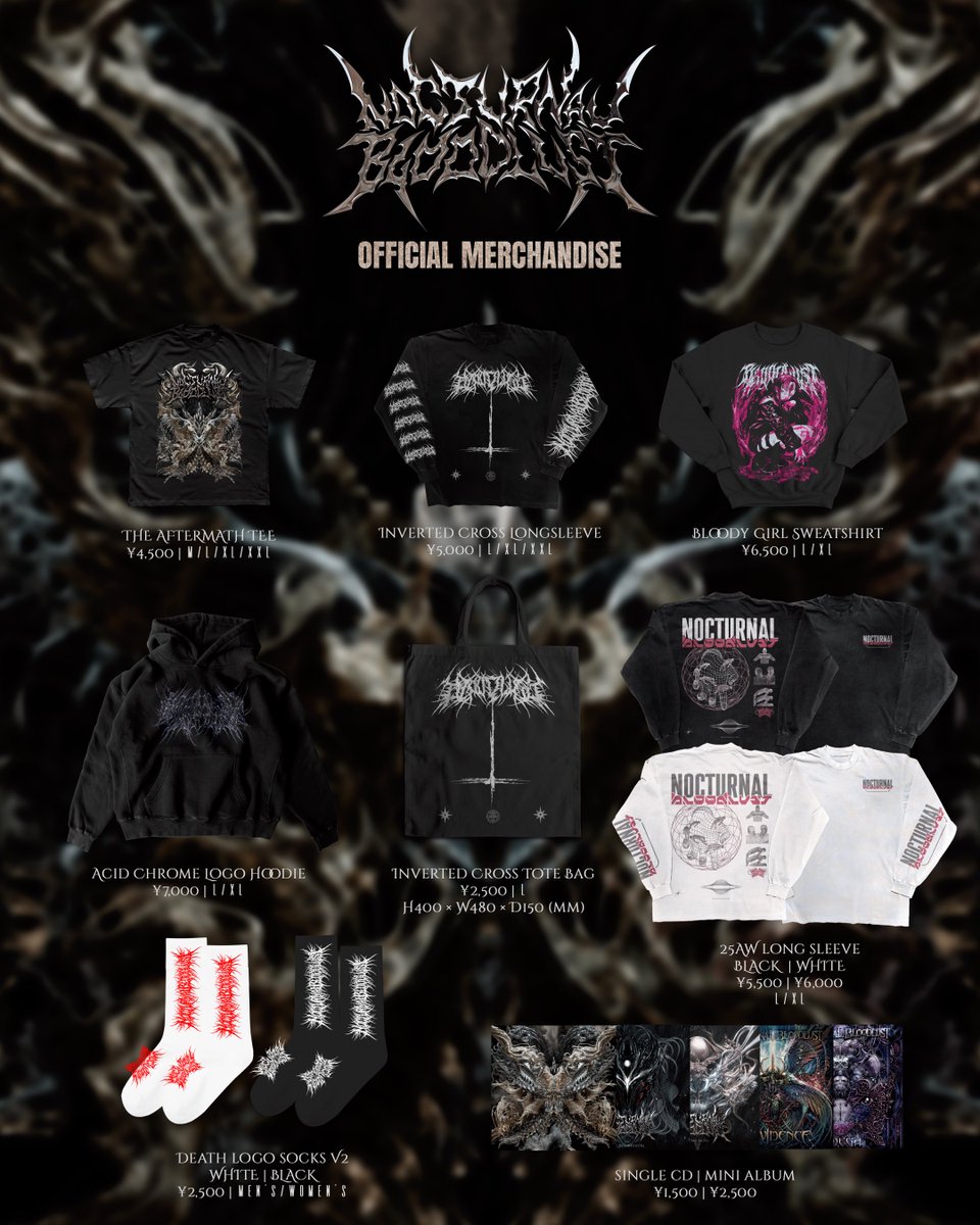 【𝗧𝗢𝗗𝗔𝗬 — 𝟬𝟭/𝟮𝟰 𝗞𝗔𝗦𝗛𝗜𝗪𝗔】

𝗡𝗢𝗖𝗧𝗨𝗥𝗡𝗔𝗟 𝗕𝗟𝗢𝗢𝗗𝗟𝗨𝗦𝗧
“𝗧𝗛𝗘 𝗔𝗙𝗧𝗘𝗥𝗠𝗔𝗧𝗛 𝗧𝗢𝗨𝗥”
-𝗢𝗡𝗘 𝗠𝗔𝗡 𝗧𝗢𝗨𝗥-

📍 柏DOME
OPEN 17:30 / START 18:00

🛒 MERCH
先行物販 16:30–17:30

🎫 t.livepocket.jp/e/aftermath3

#ノクブラ
#NOCTURNALBLOODLUST