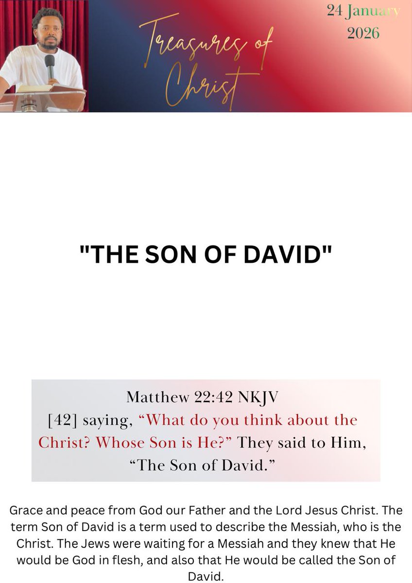 houseofgracent's tweet photo. Grace and peace from God our Father and the Lord Jesus Christ.🙏🏽😇

Please receive today’s Treasures of Christ Daily Devotional "THE SON OF DAVID" https://t.co/Y3ah2dSQTo