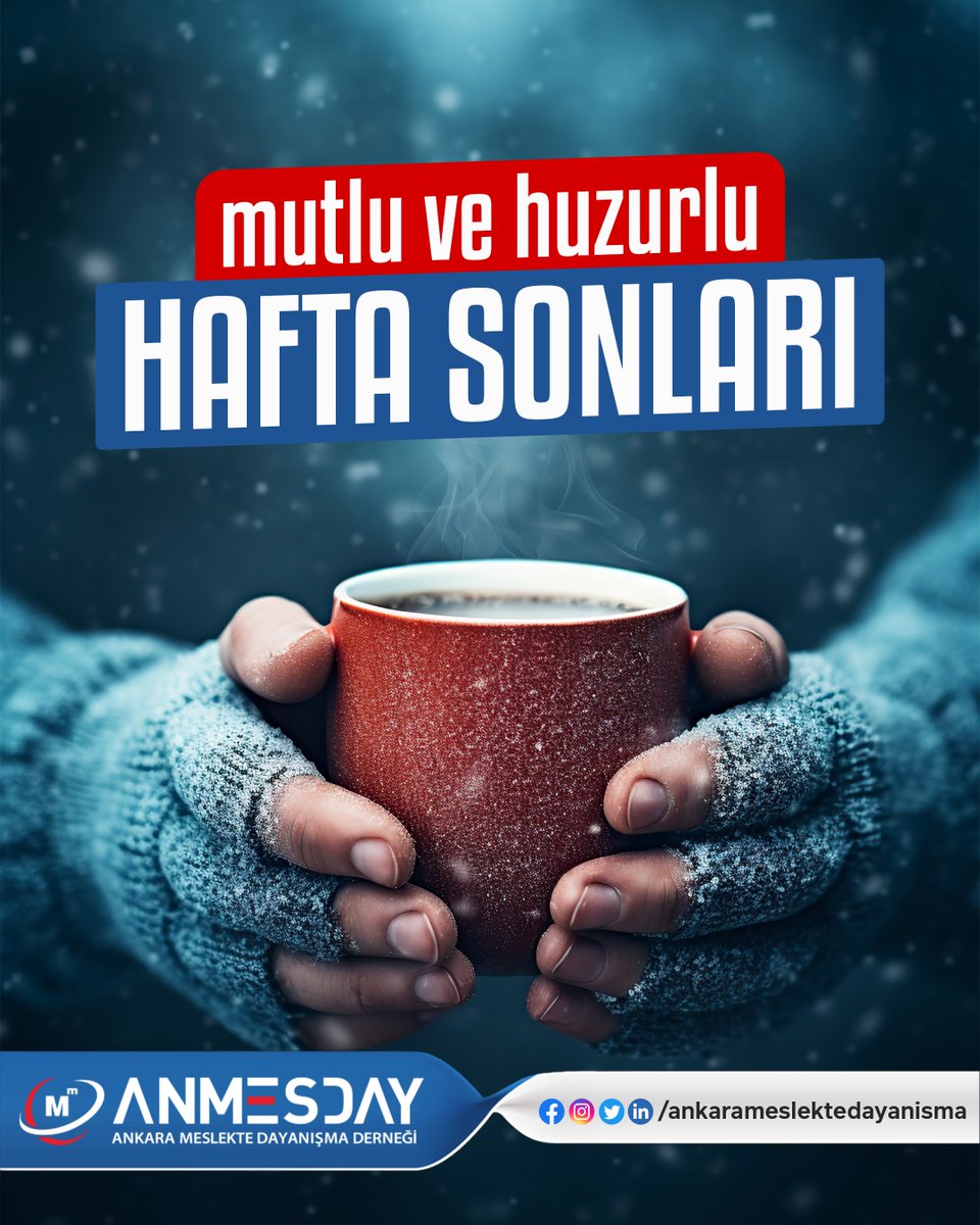 Mutlu ve huzurlu hafta sonları 🌿✨
Haftanın yorgunluğunu geride bırak, kendine ve sevdiklerine zaman ayır 🤍
Küçük anların kıymetini bil, gülümsemenin çoğaldığı, kalbinin hafiflediği bir hafta sonu olsun 💫
#mutluhaftasonları #huzur #haftasonumodu #keyif #pozitifenerji