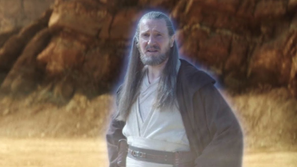The canon short story "Master &amp; Apprentice” (2017) established that Qui-Gon completed his training after death to manifest physically as a spirit so he could keep Obi-Wan company on Tatooine. 
So OBI-WAN KENOBI was actually remaining consistent with canon continuity by having