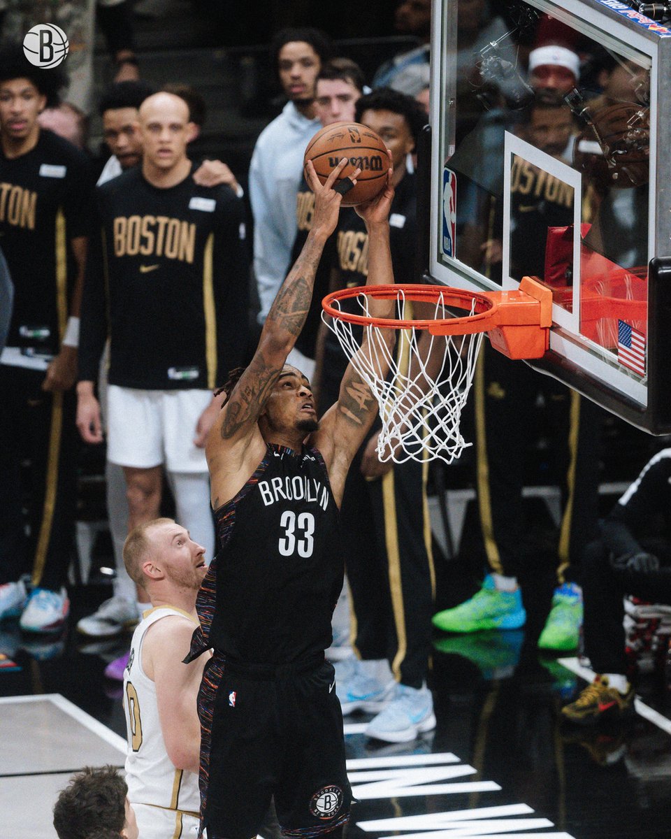 Nic Claxton tonight vs. BOS
- 18 PTS
- 9 REB
- 4 AST