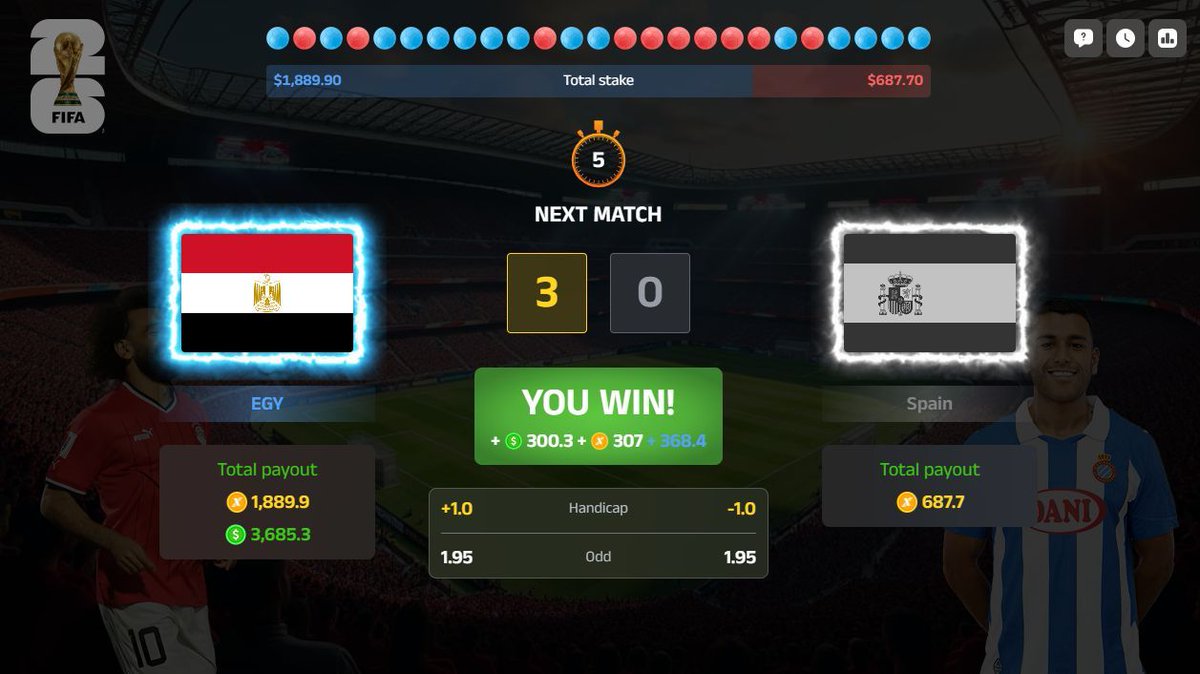 virtual_match's tweet image. 🔵 Today’s WIN hits different 💥💵 — sharp, heavy, impactful. A reminder that one moment of luck can shift your entire trajectory. The vibe is unreal.
Like &amp;amp; RT to attract wealth and luck ✨🍀

#WorldCup2026 
#VirtualWorldCup2026