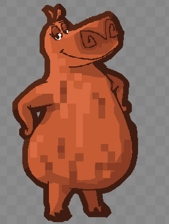 Gloria the hippo if she was Minecraft leather