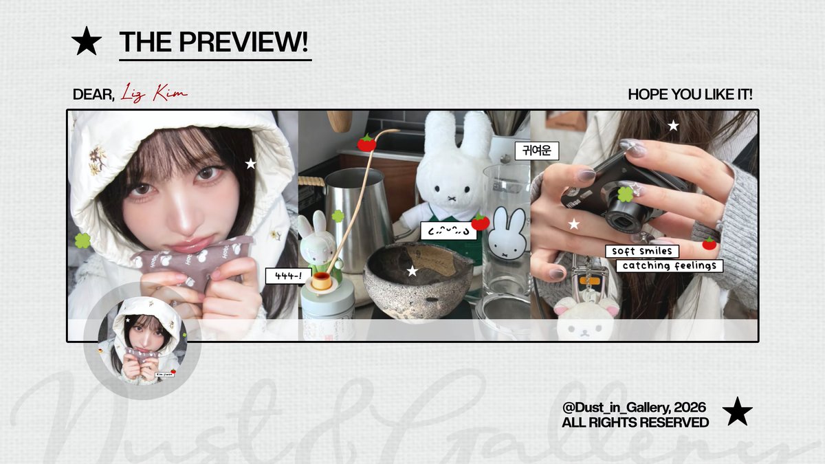 Dust_in_Gallery's tweet image. help repost, ya, teman timun? thank you♡

halo semuanya! aku mau minta bantuannya untuk meng-ospek 2 layout baru ku ini ya? kalau ada kemiripan plek-ketiplek dengan BA lain, harap tegur aku melalui DM atau mention. arigatou🫶🏻

#zonauang