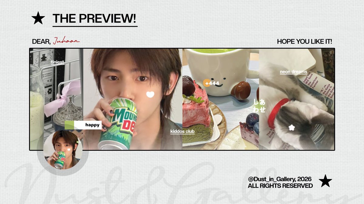 Dust_in_Gallery's tweet image. help repost, ya, teman timun? thank you♡

halo semuanya! aku mau minta bantuannya untuk meng-ospek 2 layout baru ku ini ya? kalau ada kemiripan plek-ketiplek dengan BA lain, harap tegur aku melalui DM atau mention. arigatou🫶🏻

#zonauang