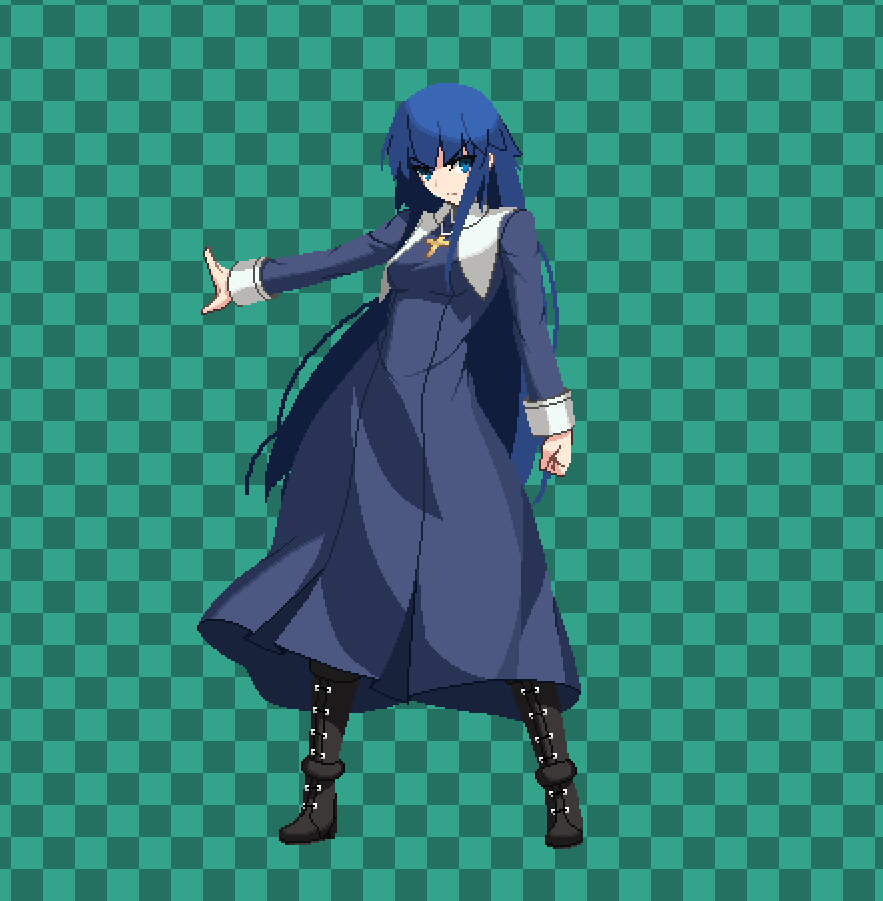 sprite edit of long-haired Ciel
#pixelart