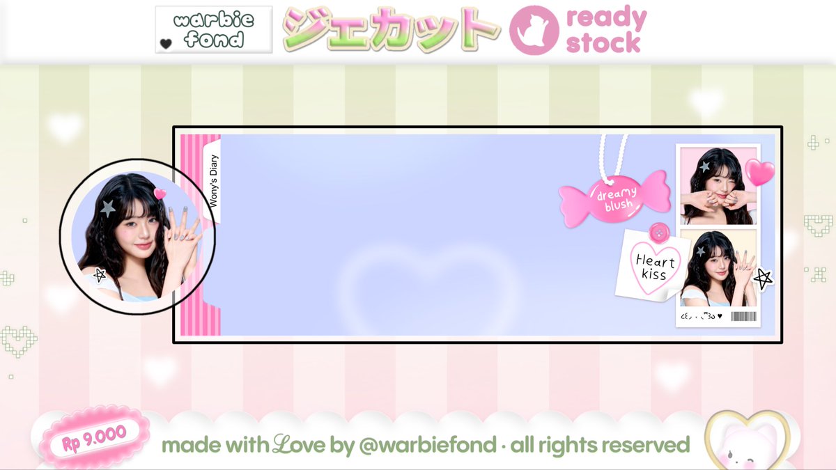 warbiefond's tweet image. ꒰ a repost is truly appreciated! ⭐️ ꒱

hemlo_peeps! ♡ hari ini daisy ada 5 layout ready stock wonyoung, yuha, jiwoo, dan carmen yang bisa kamu take sekarang n___n prici ada di pict &amp;amp; avail replace text, yup ✿  𝄀  #zonauang