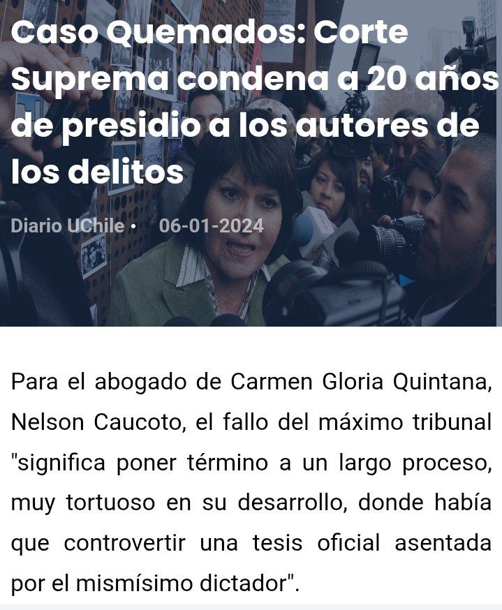 Los más jóvenes no saben esto pero a mediados de los 80s, militares secuestraron a una alumna de la Usach, la rociaron con combustible y le prendieron fuego para luego arrojarla en una zanja para q muriera.
Se llama Carmen Gloria Quintana.
Después de 40 años se hizo justicia 👇🏼