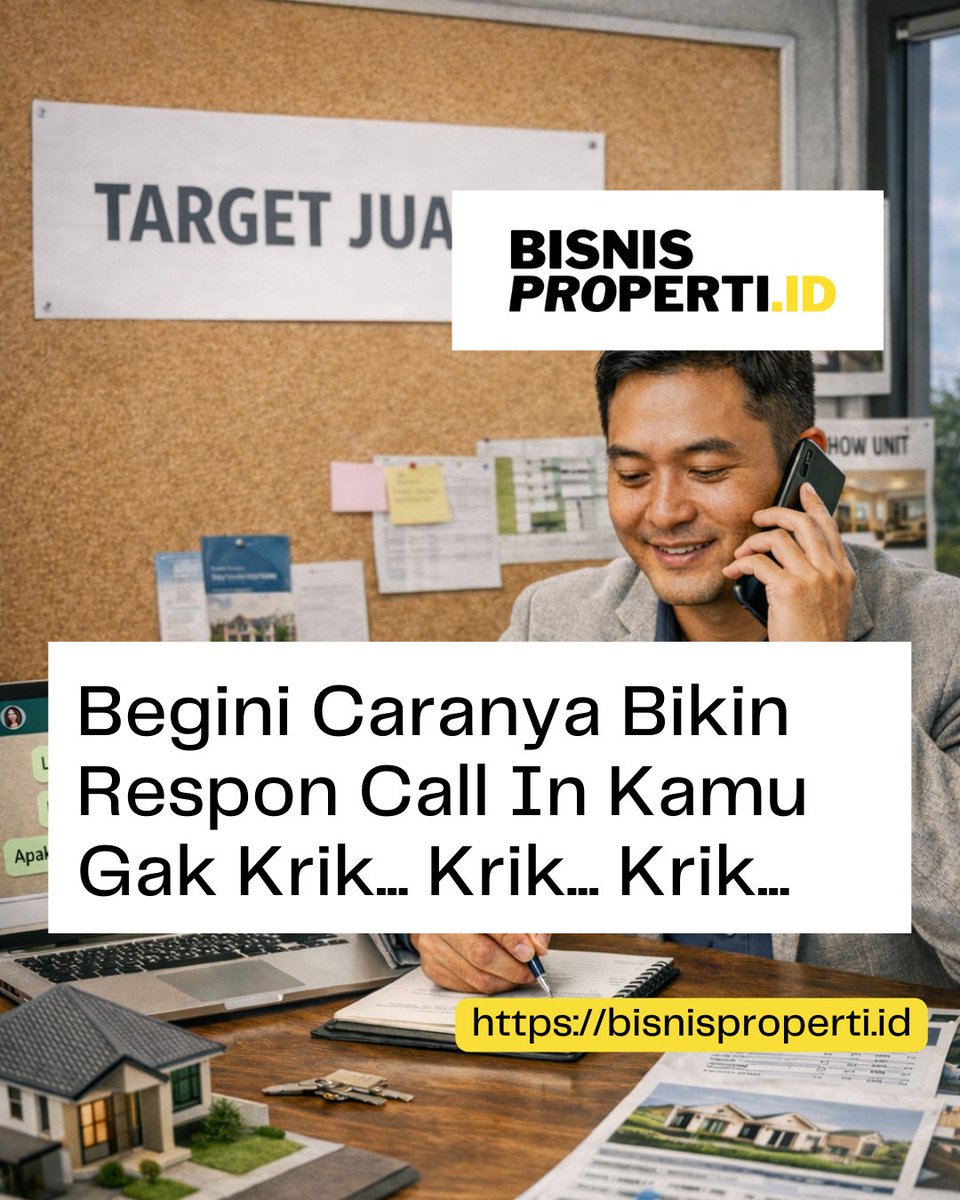 Begini Caranya Bikin Respon Call In Kamu Gak Anyep alias Krik… Krik… Krik…
 bisnisproperti.id/2026/01/24/beg…

#marketingproperti #callinproperti #salesproperti #closingrumah #tipsproperti