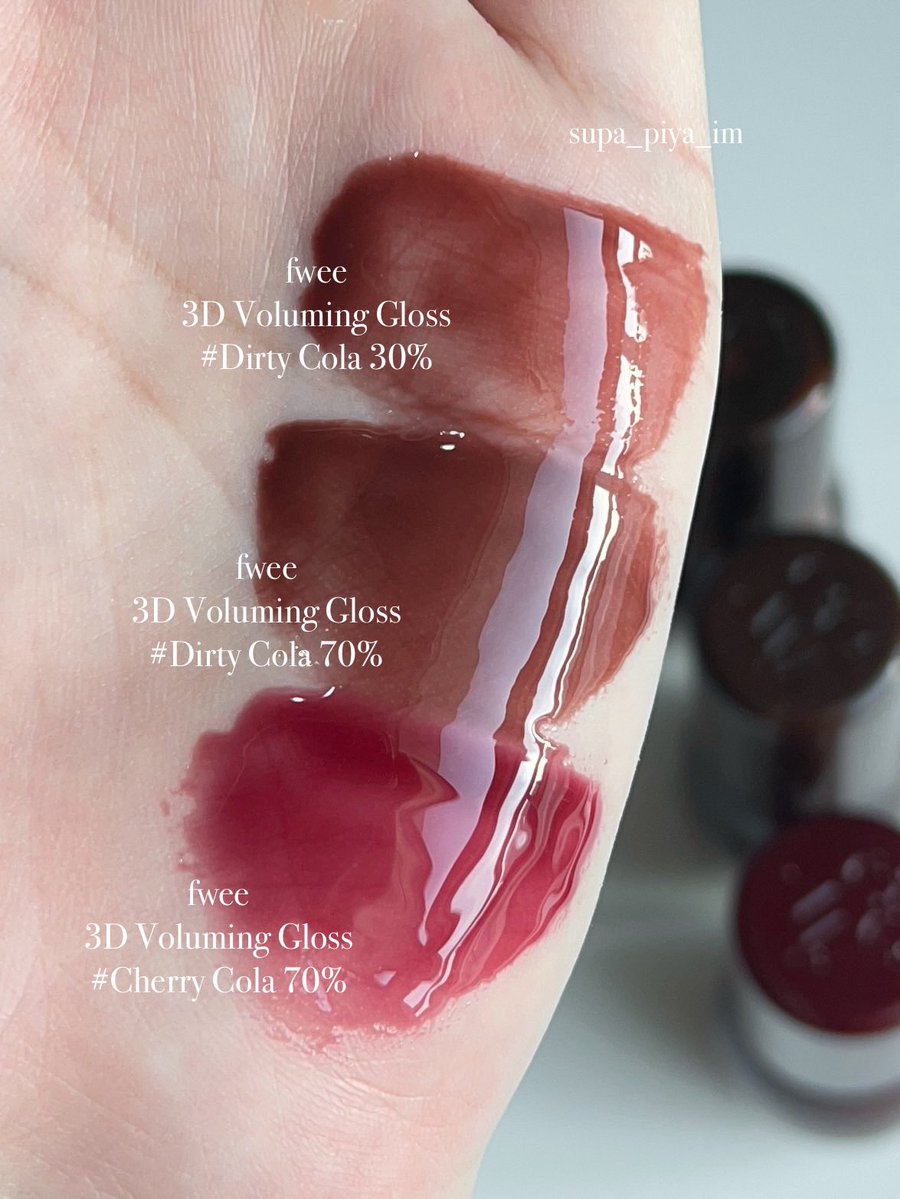 supa_piya_im's tweet image. ทำสีมาโดนเส้นมาก fwee Cola Gloss ใครชอบกลอสฉ่ำๆห้ามพลาดเลย ที่ต่างประเทศคือ Viral สุด โทนน้ำตาลแดงก่ำๆแบบสะใจ สวยจน Sold Out ไปรอบนึง