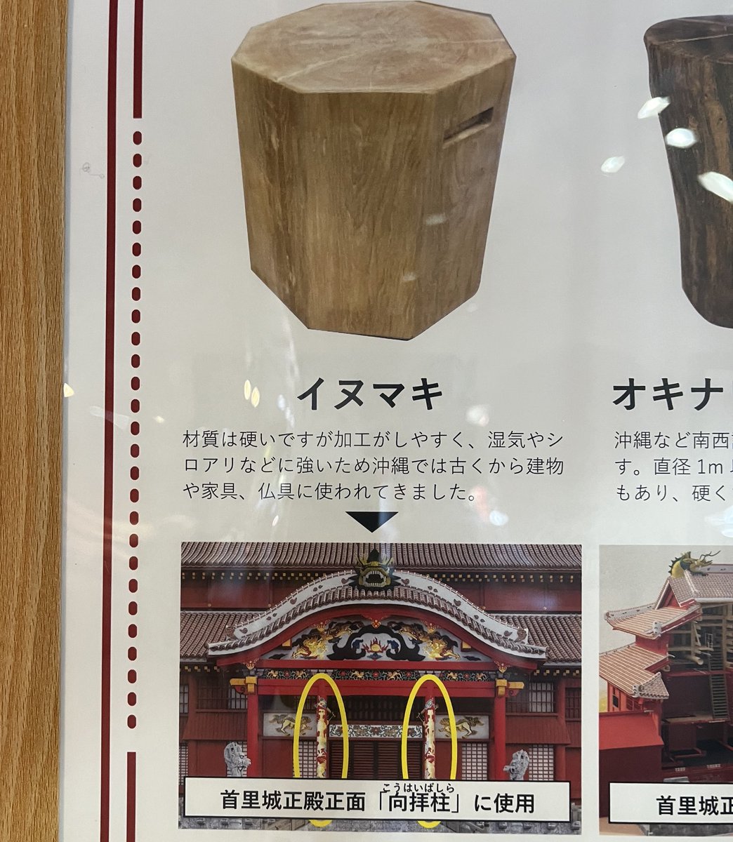 今日のPAのイスは首里城の1番ハデな柱の余りで作ったイスです
この世に２個しかないやつ😂