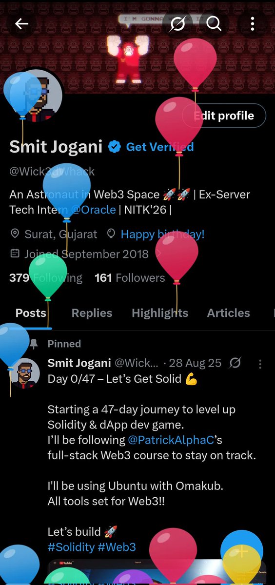 The day of balloons is here :)