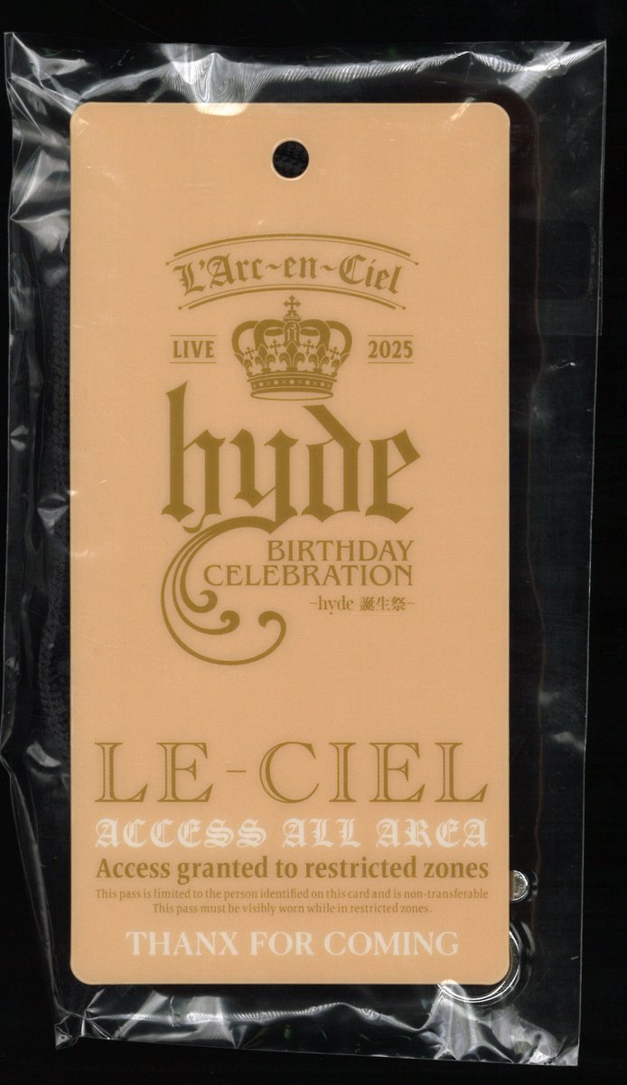 L'Arc～en～Ciel 2025 hyde BIRTHDAY CELEBRATION -hyde 生誕祭
