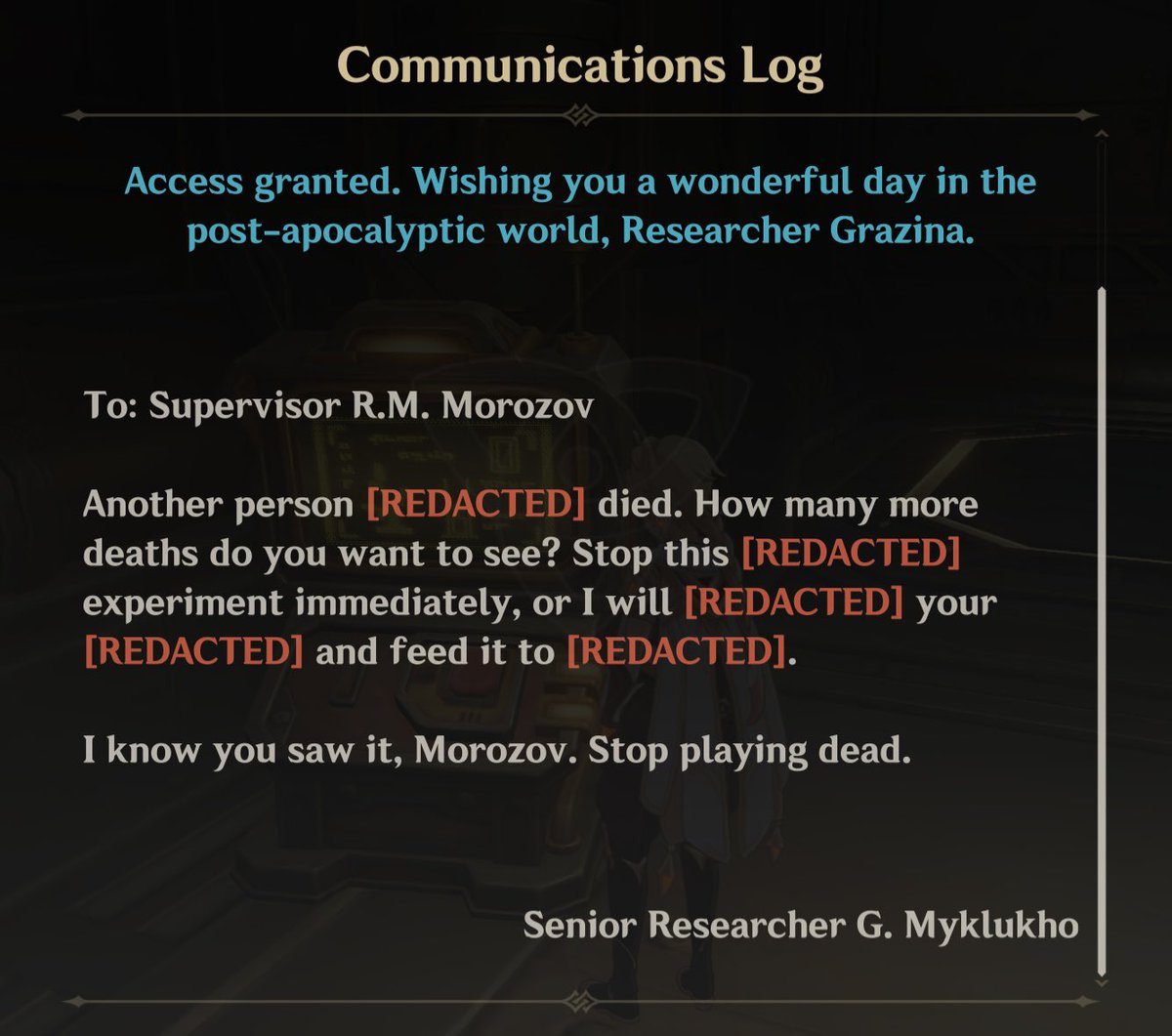 DailyGenshinWQ's tweet image. forced to be professional diplomat VS born to be a real slavic scientist