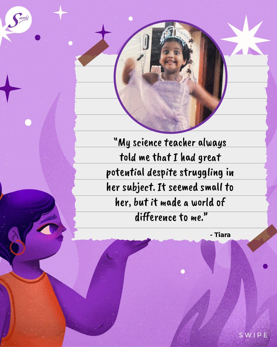 SaathiPads's tweet image. For National Girl Child Day, we asked the women of Saathi what helped shape their journey, from quiet classrooms to leadership roles.

#NationalGirlChildDay #SheThrives #RealStories #SupportHer #SaathiPads #PeriodCareWithPurpose #Mentorship