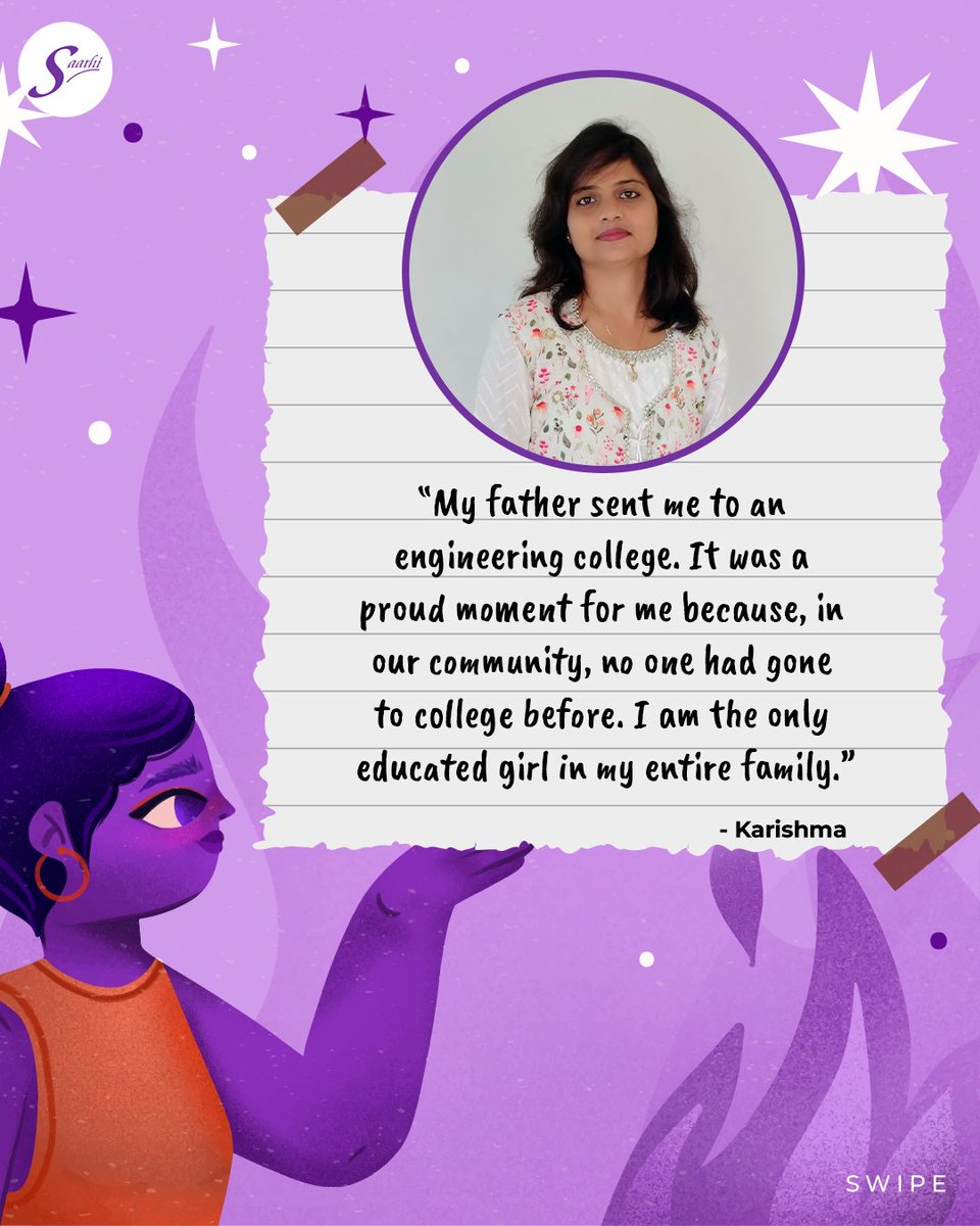 SaathiPads's tweet image. For National Girl Child Day, we asked the women of Saathi what helped shape their journey, from quiet classrooms to leadership roles.

#NationalGirlChildDay #SheThrives #RealStories #SupportHer #SaathiPads #PeriodCareWithPurpose #Mentorship