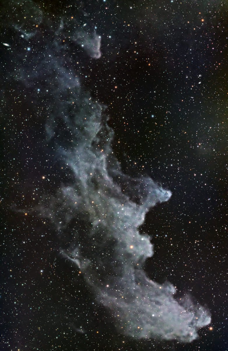 魔女の横顔星雲です。今年も撮ってみましたが、モノクロカメラになっても難しかったです。
#天体写真 #魔女の横顔星雲