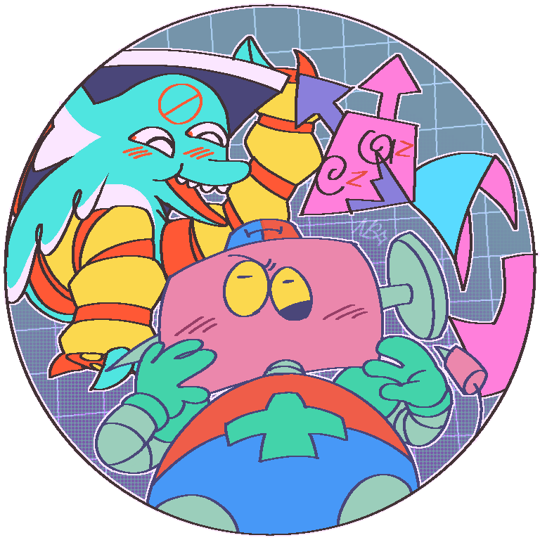 FakePepHerself's tweet photo. circular portrait #polyclick #deltarunechapter2 #virovirokun #poppup #ambyulance https://t.co/UFe4sBPAN9