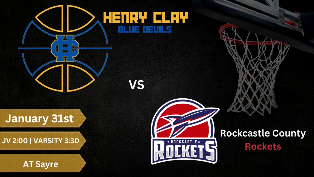 HCBluedevilsMBB's tweet image. After 9 long days without any basketball, it's finally GAME DAY!! Your Blue Devils will take on Rockcastle County at Sayre this afternoon.

Game 20
📅1/31
🆚Rockcastle County
📍Sayre
🕞Jv-2:00/Varsity- 3:30
🎟️GoFan- gofan.co/app/school/KY2…