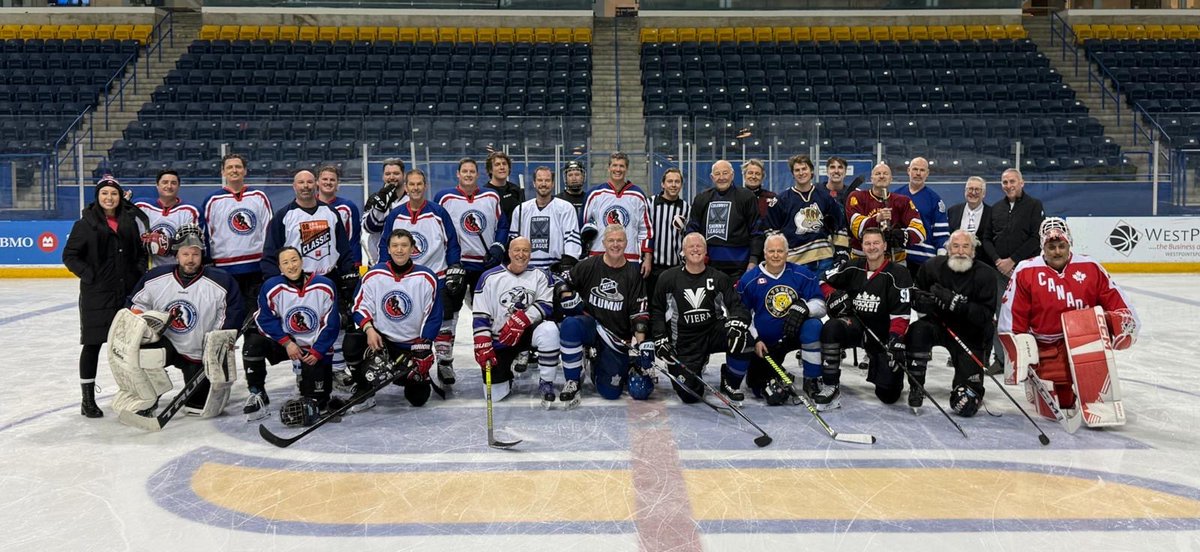 A very special thank you to coaches <a href="/NOVAwrestler/">✮ 𝗡 𝗢 𝗩 𝗔 ✮</a> &amp; <a href="/KevinSh80074729/">Kevin Shea</a> as well as <a href="/NHLAlumni/">NHL Alumni</a> <a href="/maydayhockey/">Brad May</a> &amp; Canadian musicians <a href="/JimCuddy/">Jim Cuddy</a> <a href="/DevinCuddy/">Devin Cuddy</a> &amp; <a href="/beingsampolley/">Sam Polley</a> for participating in my thank you game last week at <a href="/MapleLeafGardns/">Maple Leaf Gardens</a>. You helped make this an unforgettable day!