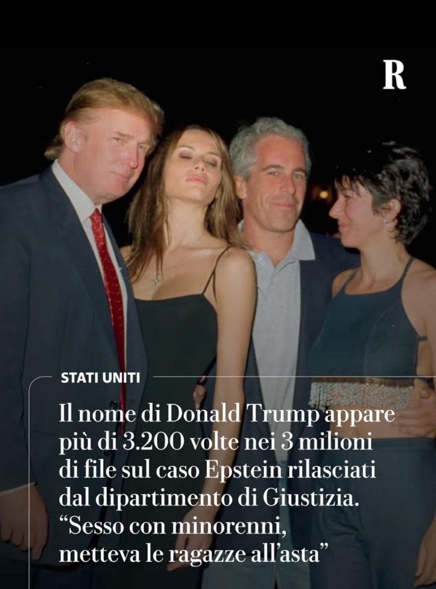 Questo criminale sarebbe uno da nobel per la pace? È preoccupante che sia alla guida di uno dei paesi più potenti al mondo, e certi cretini ci vanno ancora dietro.

#Trump #EpsteinFiles #USA