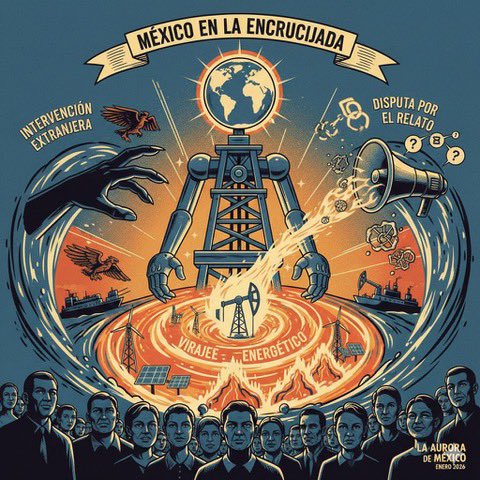 Semana tres de <a href="/AuroradeMexico/">Aurora de México</a> Tiempo interesante.El FBI actuó en Mexico y ya no se enviará petróleo a Cuba. La disputa  por el relato no es sólo retórica. ¿Estamos ante un viraje que es respuesta a las presiones del exterior? Mi columna la pueden leer en: goo.su/4DIkr