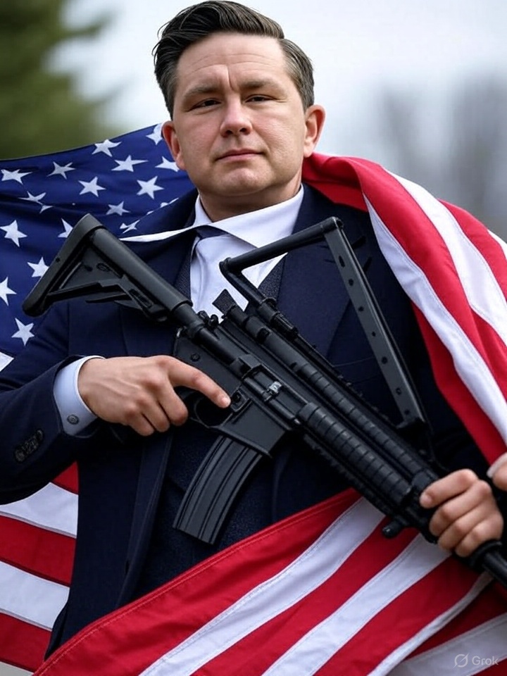 Hey Grok, after listening to <a href="/PierrePoilievre/">Pierre Poilievre</a>'s speech, can you create a picture that sums it all up?