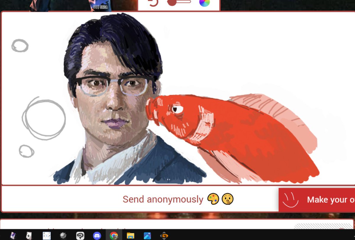 (Why doesn't this stupid thing want to show my art normally 🙄)
I guess I should do it myself 😘