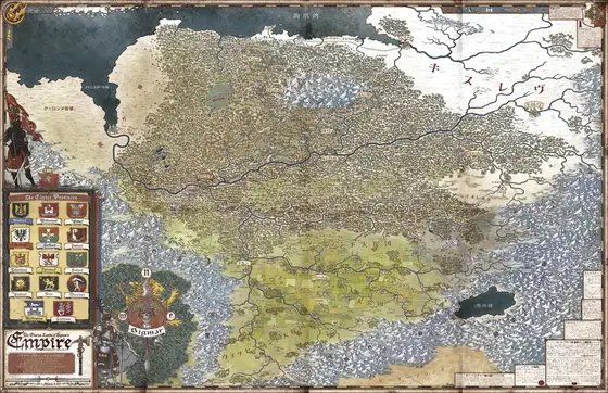 『ウォーハンマーRPG 偉大なるシグマーのエンパイアマップ』発売！
エンパイア――オールド・ワールドにおいて、これ以上に偉大な国は存在するだろうか?

フルカラーの超大判マップ。代表的な都市や地名を日本語化。これがあればエンパイア全土を股にかけたキャンペーンを楽しむ際の助けになるだろう。