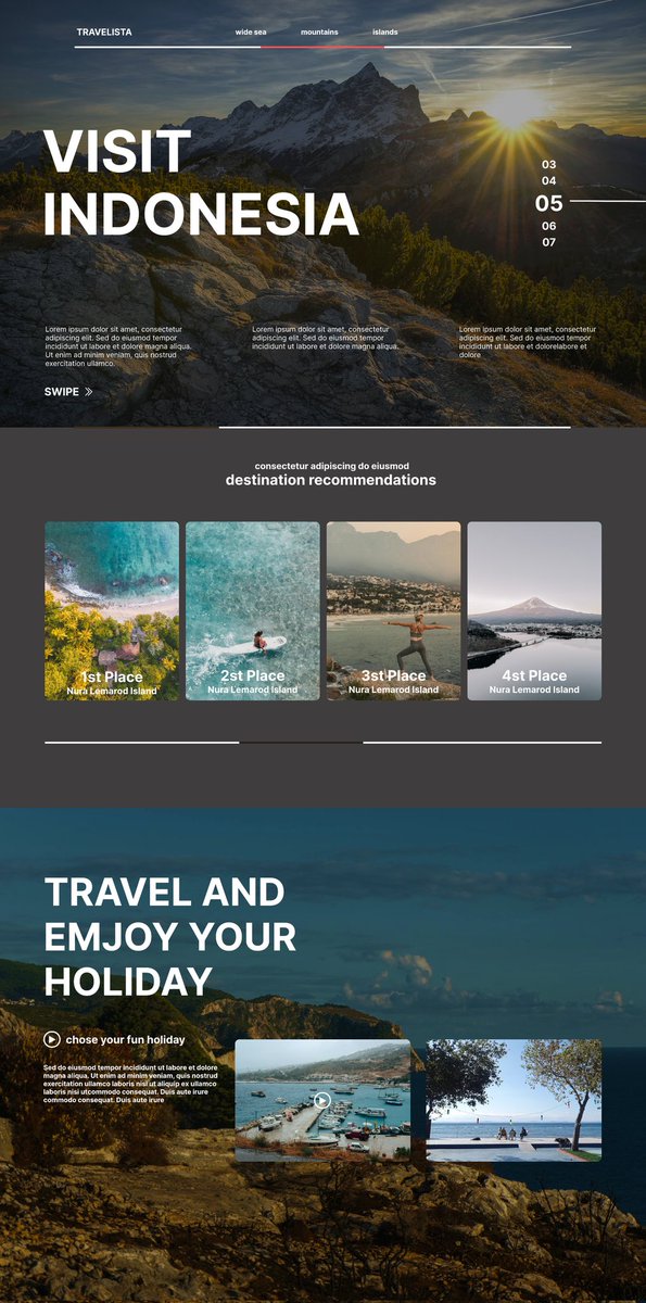 nagham_design's tweet photo. Indonesia Calling! 🇮🇩🌿 New UI Project. 
#UIUX #WebDesign #Figma #UIDesign #تصميم_مواقع #UserInterface #DesignTok #TravelUI #LandingPage #تعلم_تصميم https://t.co/Pxer9XcRqg