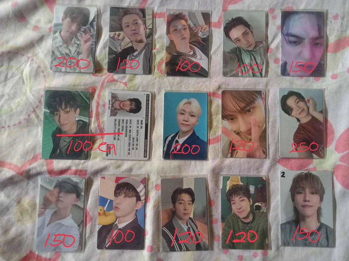 wts lfb

seventeen pcs 
set/tingi
1st pic (3.5k set)
2nd pic (1.5k set)

t. wts lfb svt seventeen scoups jeonghan joshua junhui hoshi wonwoo woozi the8 dk mingyu seungkwan vernon dino
