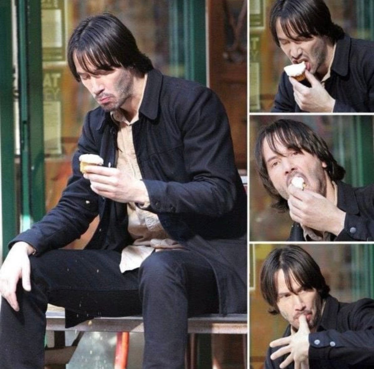 Das ist Keanu Reeves.

Er wurde im Alter von drei Jahren von seinem Vater verlassen und wuchs bei drei verschiedenen Stiefvätern auf.

Er ist Legastheniker. Sein Traum, Eishockeyspieler zu werden, wurde durch einen schweren Unfall zunichte gemacht.

Seine Tochter starb bei der