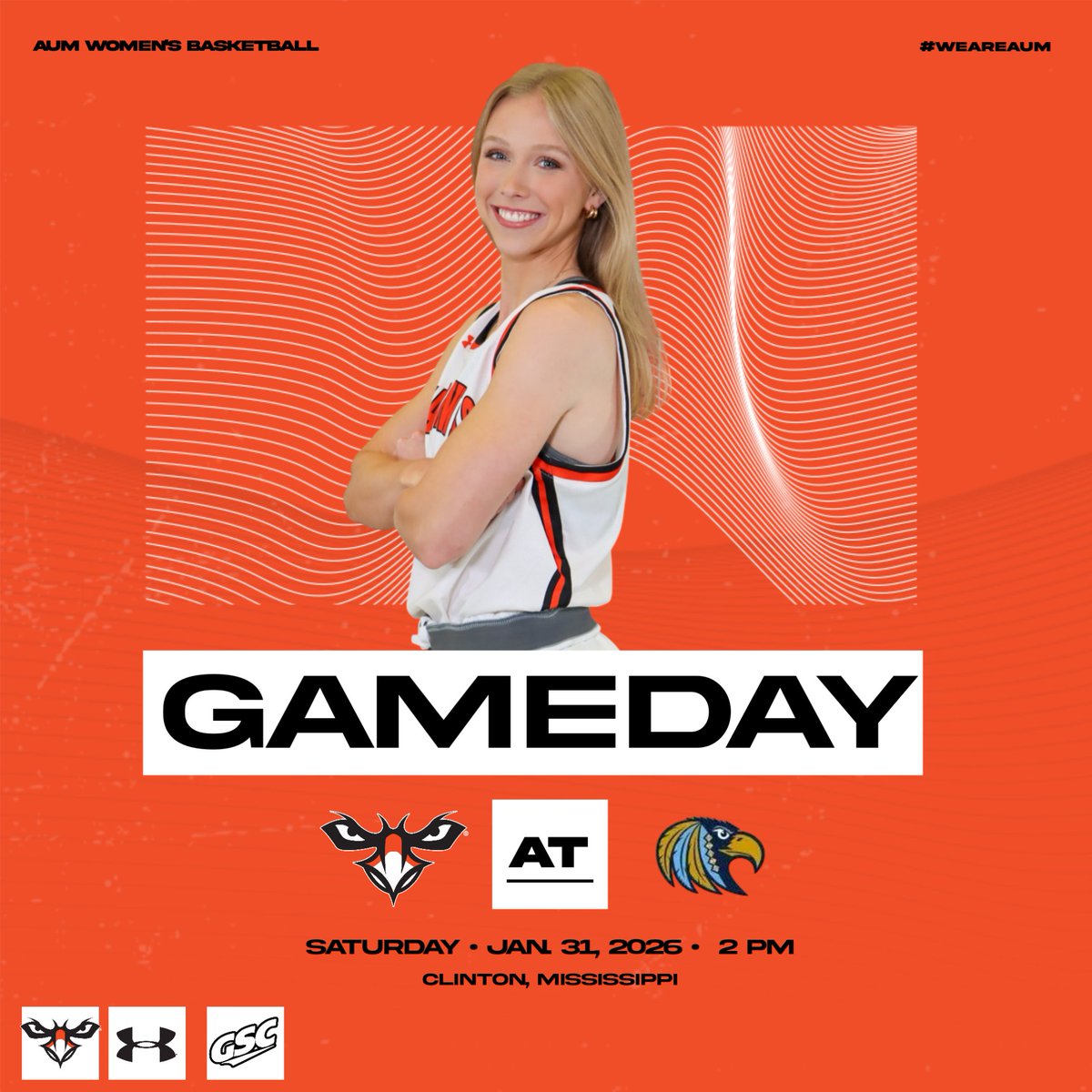 𝐓𝐢𝐩-𝐨𝐟𝐟 𝐢𝐧 𝐂𝐥𝐢𝐧𝐭𝐨𝐧🏀

🆚 - Mississippi College
📍-  Clinton, Mississippi
⏱️ - 2 PM
📊 - tinyurl.com/2hew4yd6
📺 - tinyurl.com/3r3h3jsm

#WeAreAUM