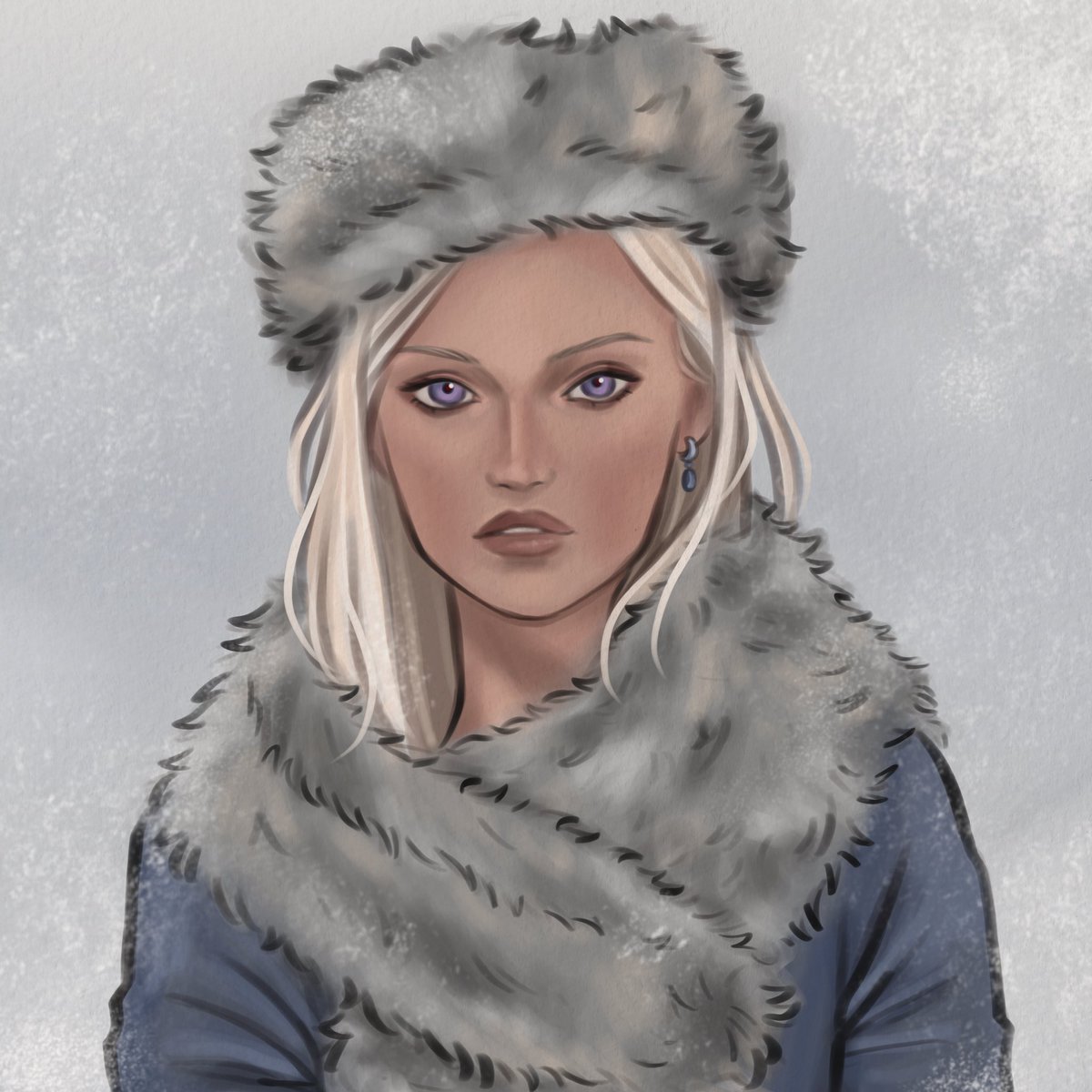 Dany (bundled up for winter) ko-fi doodle!!