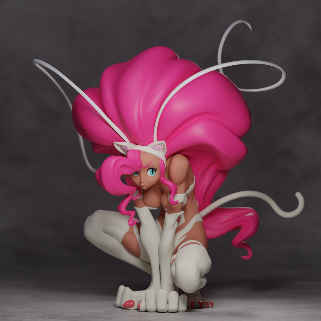 hekky113's tweet image. ワンフェスで出すフェリシアちゃん色々レンダリングしてみてるけど沼すぎる…日本のフィギア風だと最初のふわっと全光がそれっぽいけど、ヴァンパイアだし３枚目くらいのほうが好みだな～( ˘ω˘)