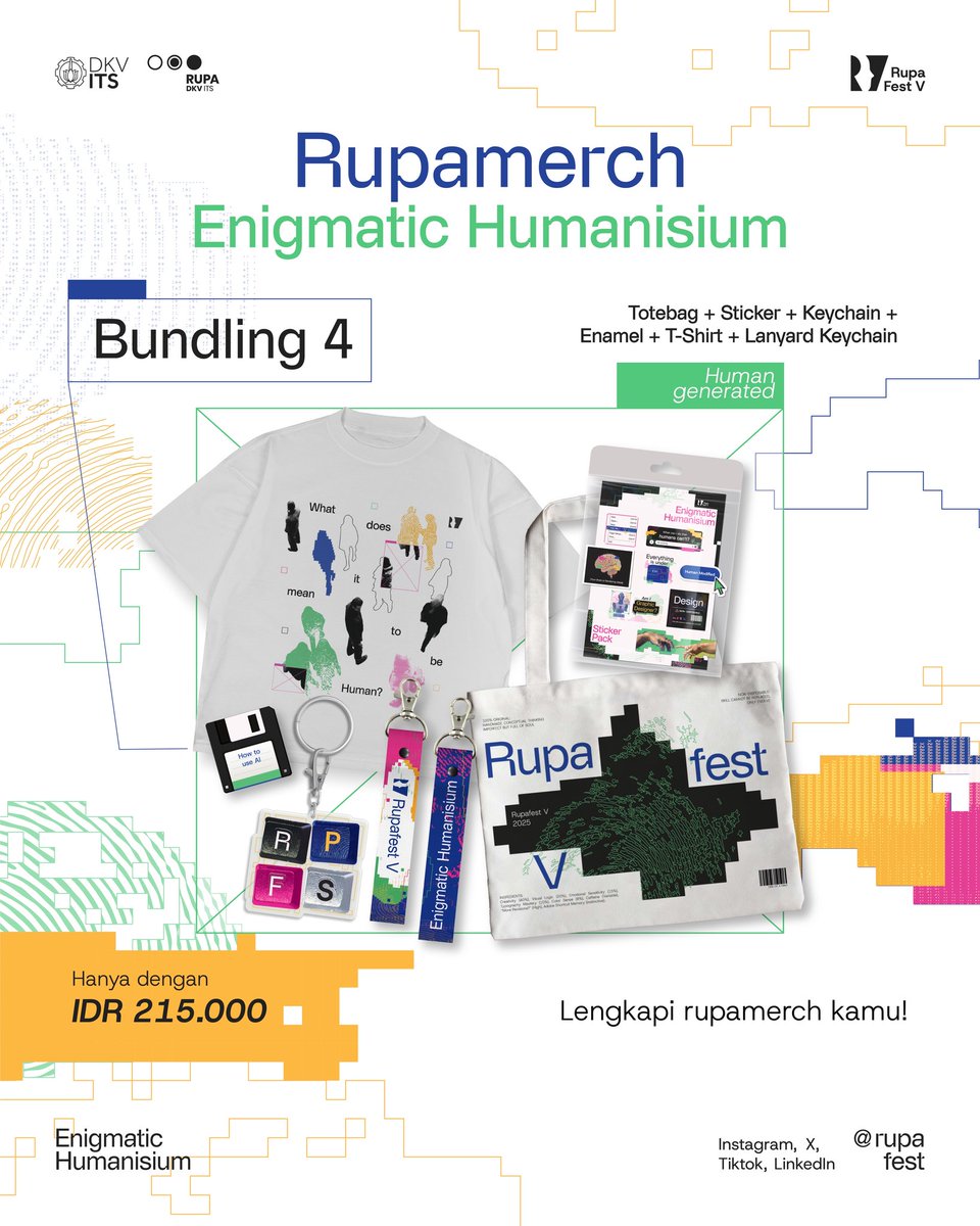 RupaFest's tweet photo. Bukan hanya itu, kami juga menghadirkan bundling untuk Rupamerch buat kau yang pengen ngeborong kenang-kenangan Rupafest kali ini. https://t.co/IekNPv5Eip