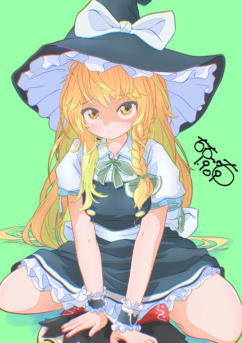 Sページ 手描きイラスト 魔理沙描いてるゾ😊