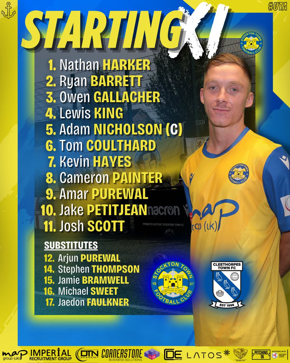 Kevin Hayes returns to the lineup to face Cleethorpes Town today 📋

#UTA⚓️