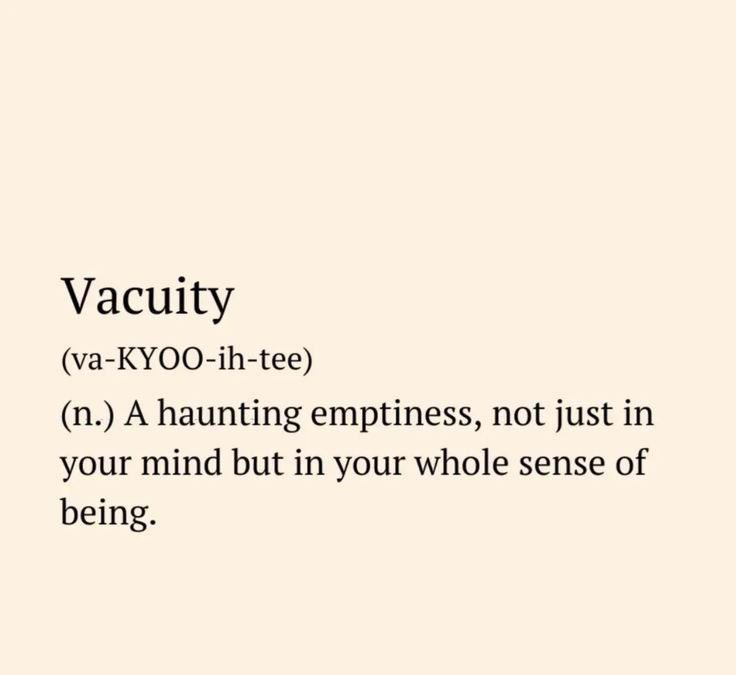 Vacuity