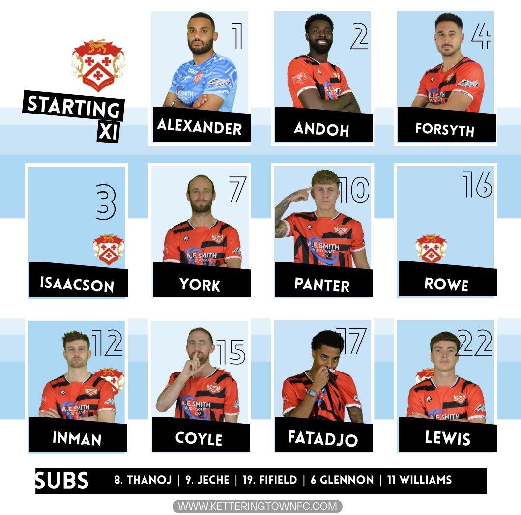 TEAM NEWS|

This is how your Poppies line up this afternoon against <a href="/needhammktfc/">Needham Market FC</a> 

#KTFC