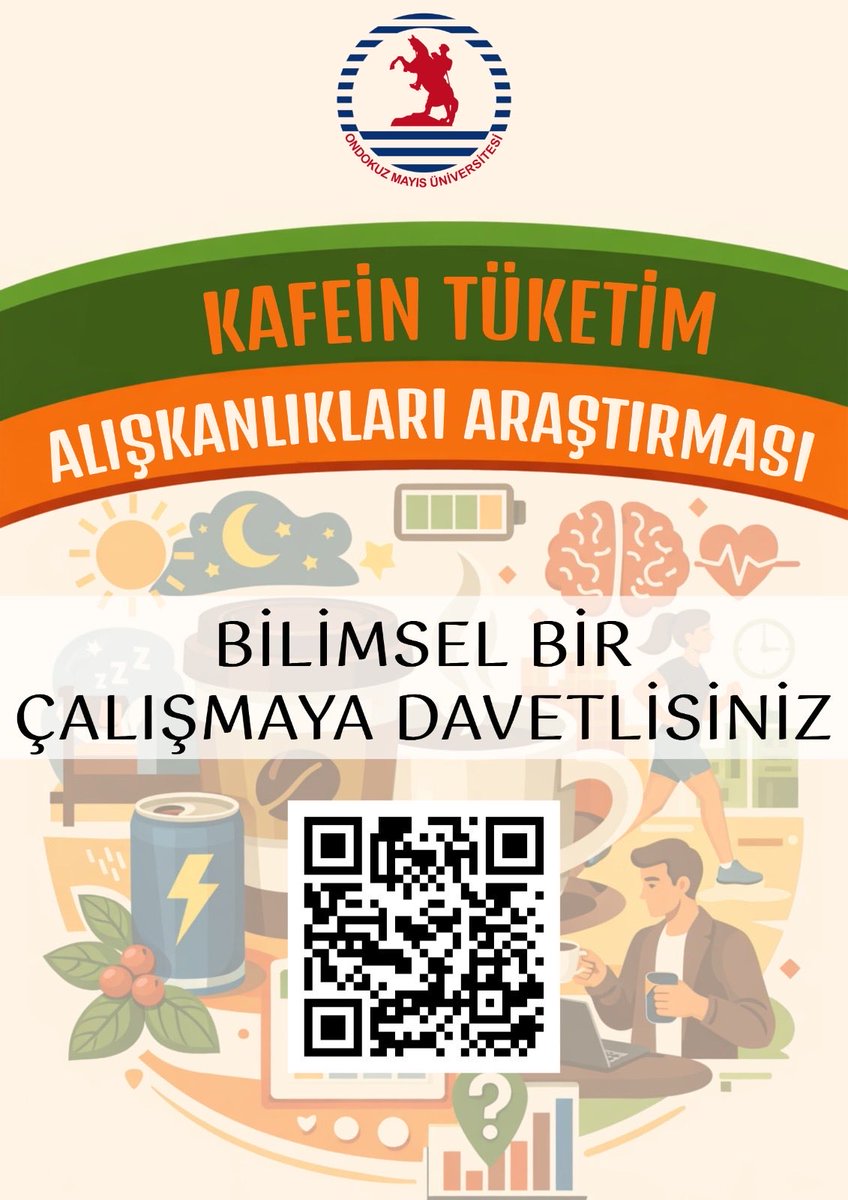 Bilimsel bir çalışma için desteğinize ihtiyacım var! Şimdiden teşekkür ederim…

Çalışma, bireylerin kafein tüketim alışkanlıklarını (örn; çay, kahve, çikolata) incelemektedir. 

Çalışmaya bağlantıya tıklayarak ya da qr okutarak katılabilirsiniz:

docs.google.com/forms/d/e/1FAI…