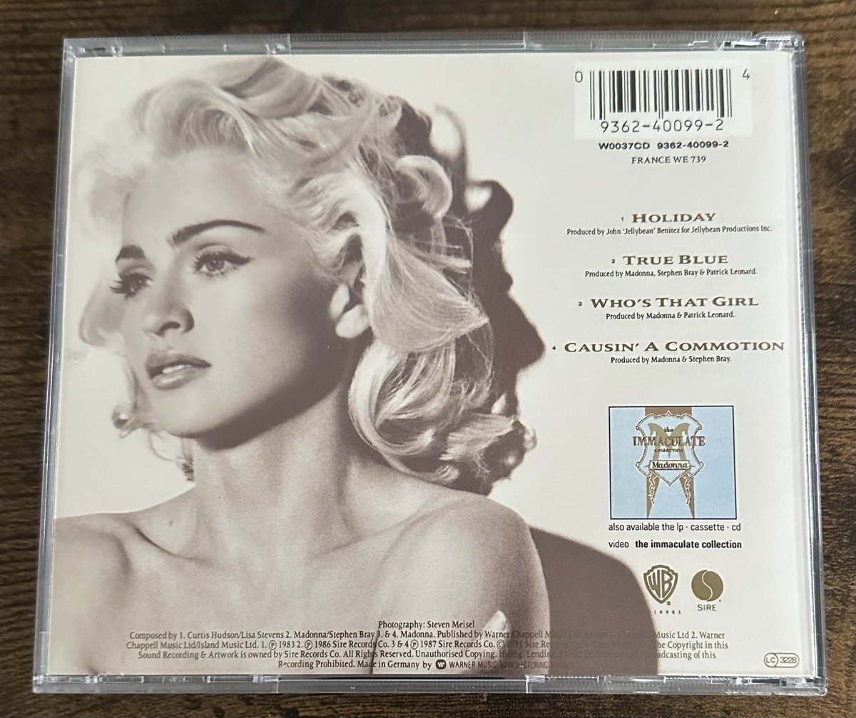 Poplifer73's tweet photo. Saturday See Dees!
Great charity shop CD Haul Part Madonna CD singles 1991’s ‘The Holiday Collection’ and 2015’s ‘Ghosttown’ which criminally was overlooked. @madonna @sirerecords @Rhino_Records @warnerrecords #Madonna #CDFinds #MusicCollection https://t.co/rY8MfAh2gI