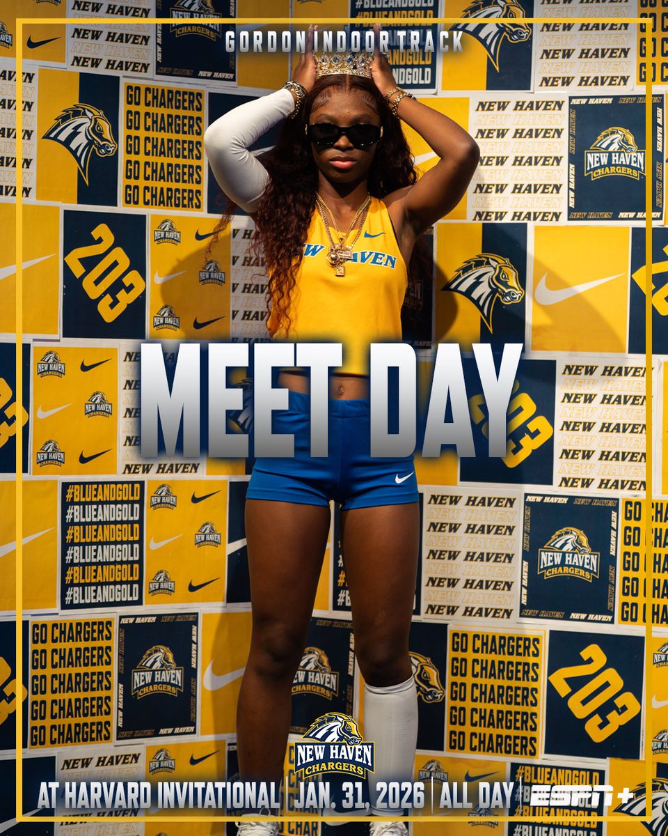 𝐈𝐓'𝐒 𝐌𝐄𝐄𝐓 𝐃𝐀𝐘!

Chargers are heading back to MA this morning for day 2 of the Harvard Invitational!

🆚 Harvard Invitational
🏟️ Gordon Indoor Track  
📍 Cambridge, MA
🕛 ALL DAY
🎥 ESPN+ 

#BlueAndGold