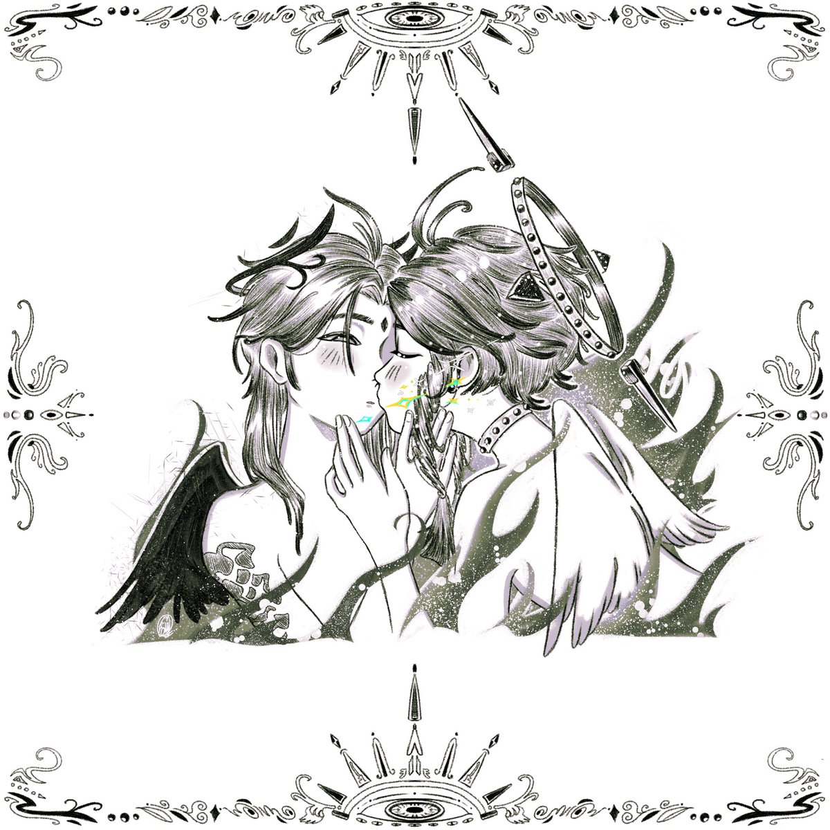 artangelsnara's tweet image. #xiao &amp;amp; #venti ੈ𑁍