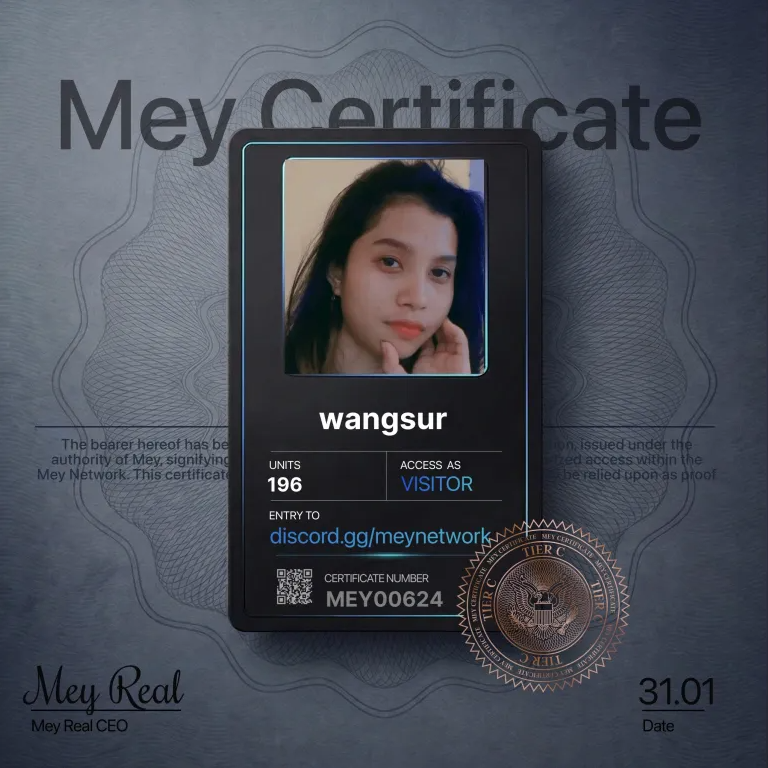 Claimed my **MEY Certificate** and I'm in MEY HQ now.

This tier system is kinda fire.

Which one did you get?

<a href="/mey_network/">Mey Network</a> → discord.gg/meynetwork