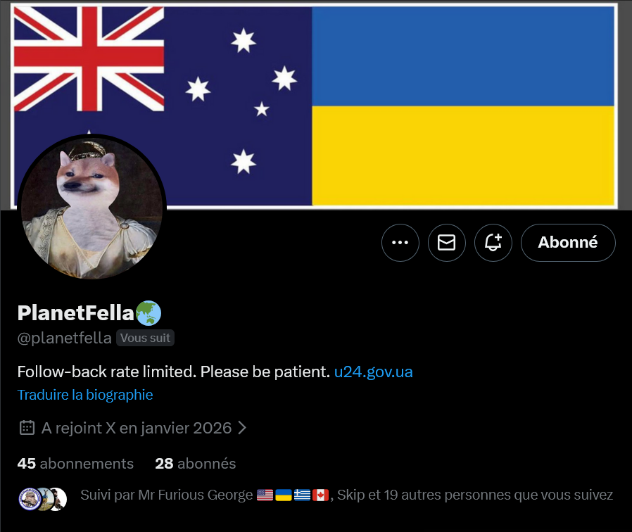 Fellas, can we boost <a href="/planetfella/">PlanetFella🌏</a> and help him to reborn?

Thank you 🫡💙💛

#WeAreNAFO
#NAFOExpansionIsNonNegotiable
