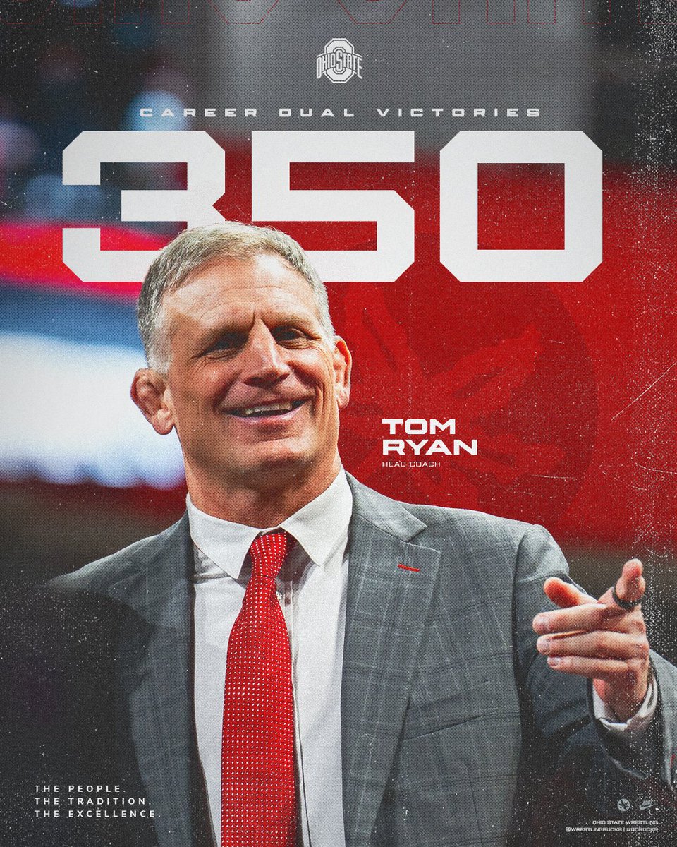 Last night was career dual victory number 3⃣5⃣0⃣ for head coach Tom Ryan (<a href="/Buckeye158/">Thomas Ryan</a>)! 

#GoBucks