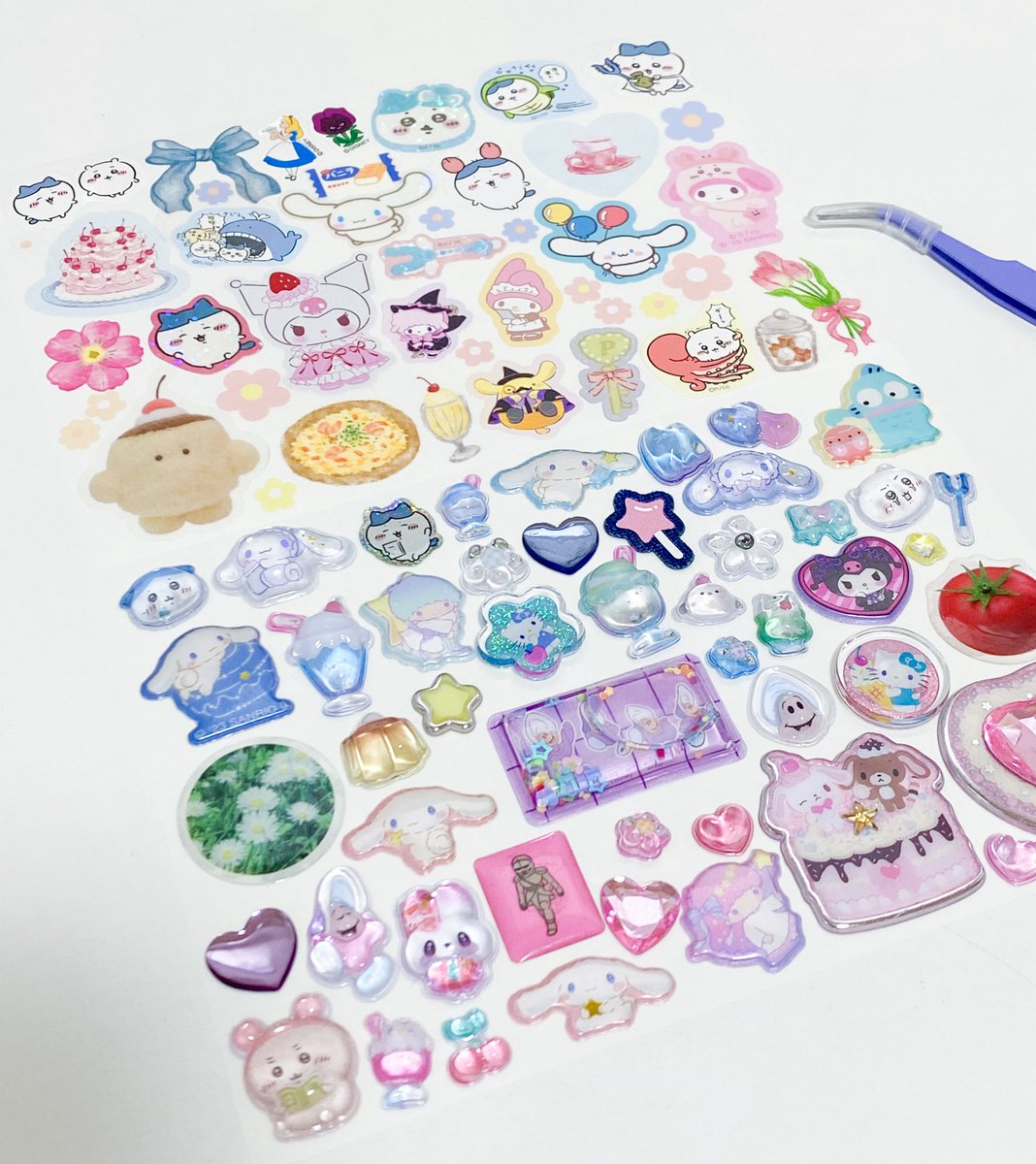 交換便、どんなシールが届くかなってわくわくもあるけど自分で貼ってる