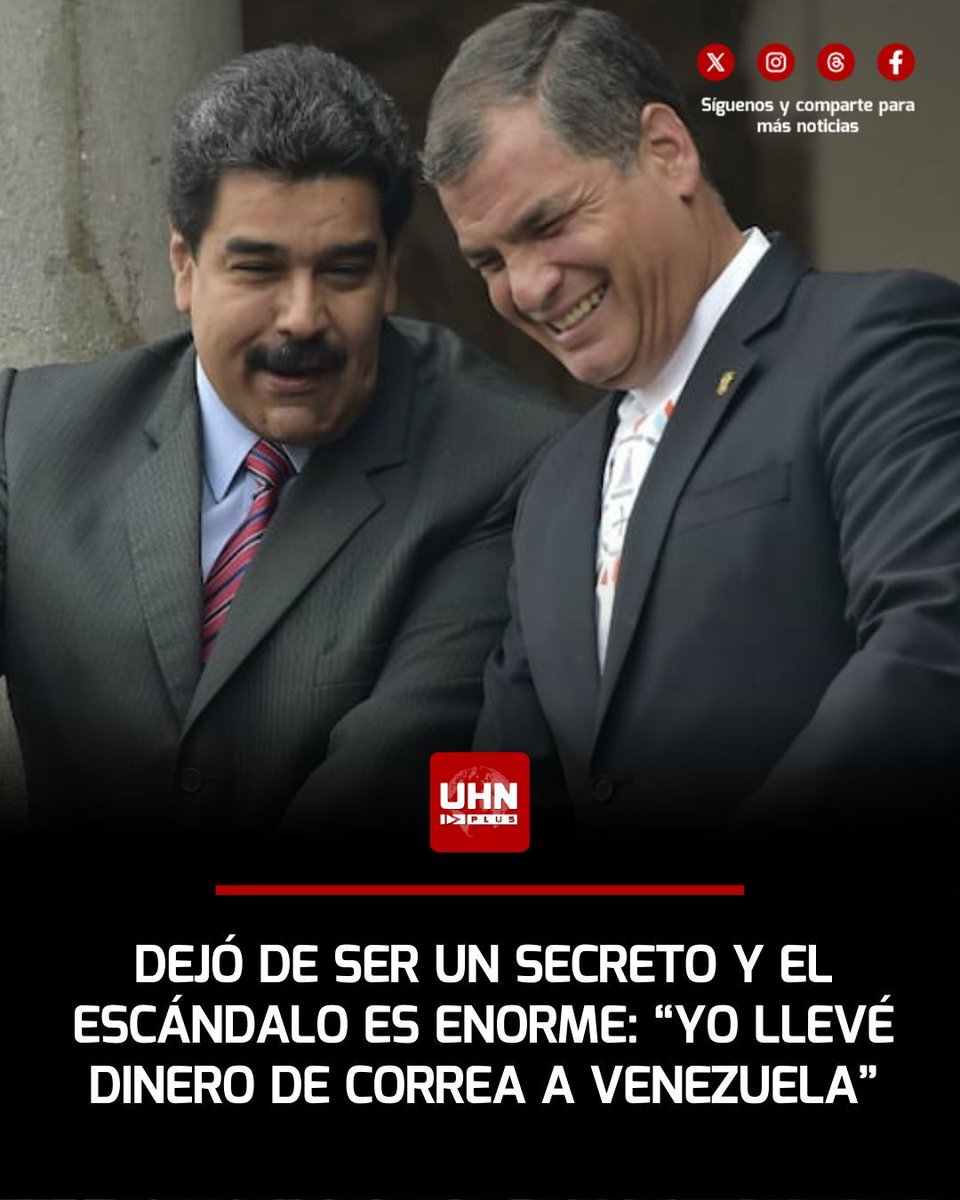 🇪🇨🇻🇪‼️ | El ex jefe de campaña del correísmo confesó que trasladó dinero desde Venezuela por orden directa de Rafael Correa. En el marco del caso Caja Chica, Santiago Díaz reveló: "El país necesita un baño de verdad. Yo trasladé, por orden del presidente Correa, dinero desde