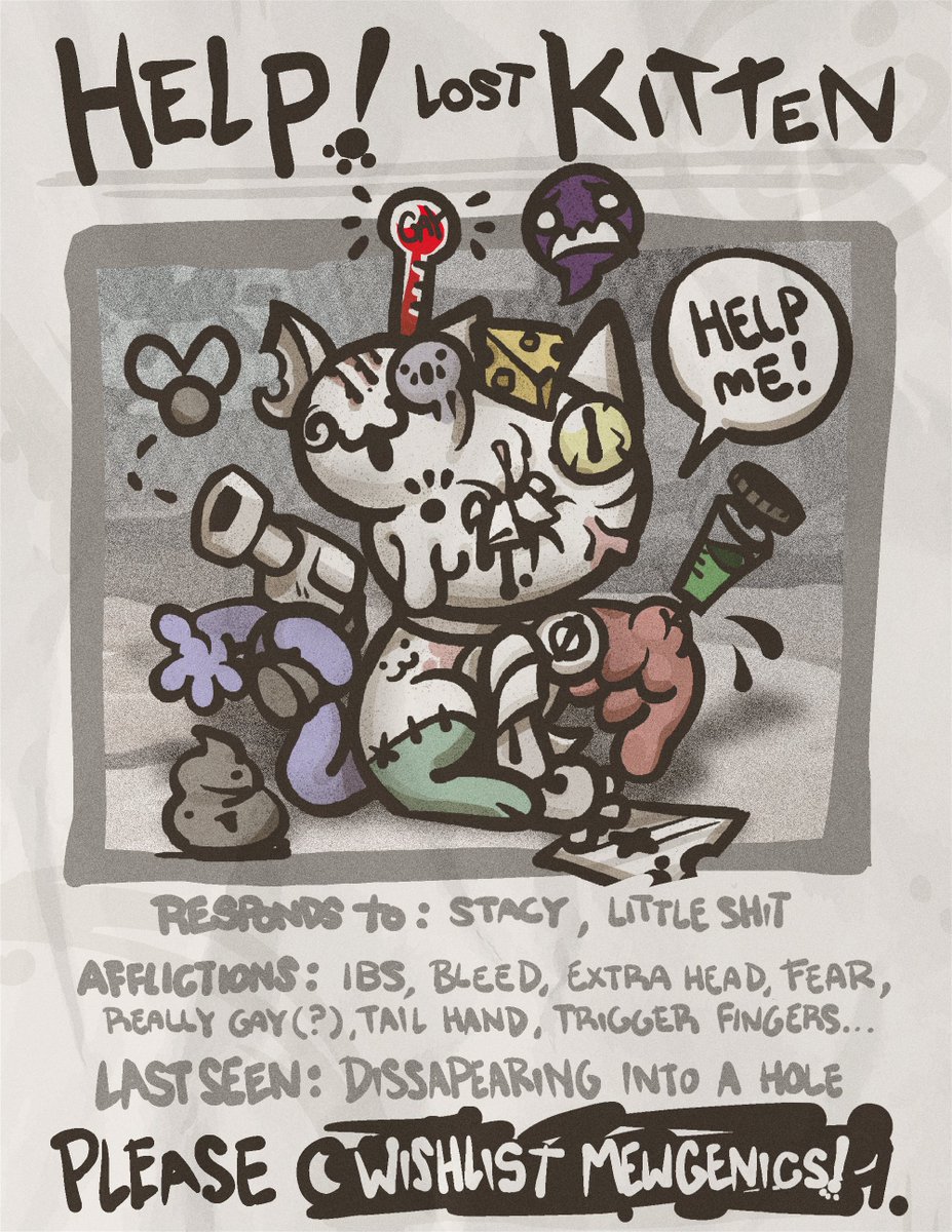 Who tf would want this cat back (this was as outta box i could think) <a href="/edmundmcmillen/">🜏 Edmund McMillen 🜏</a> 
#mewgenics